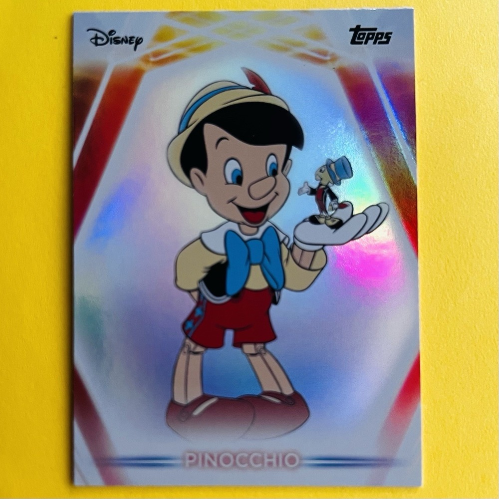 2026 Topps Disney Neon Pinocchio #86 Rainbow Foil Disney